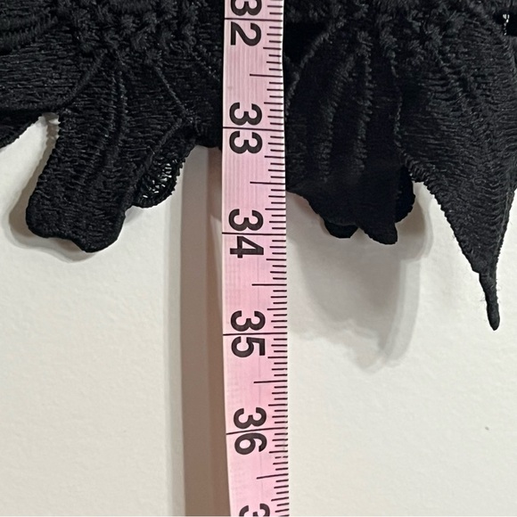 ASTR The Label Textured Crochet Lace Floral Sheath Dress Sleeveless Black Sz S - Picture 8 of 12